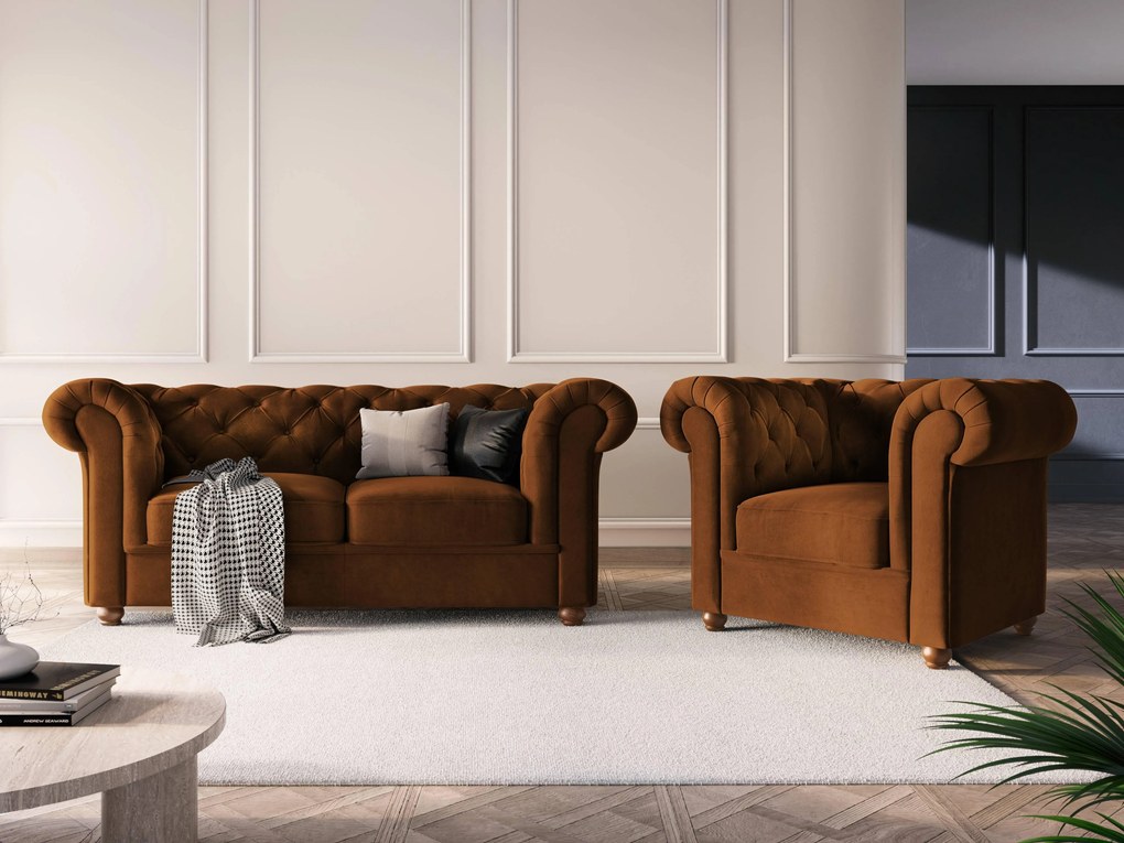2-zitsbank Phoebe velvet | Windsor & Co