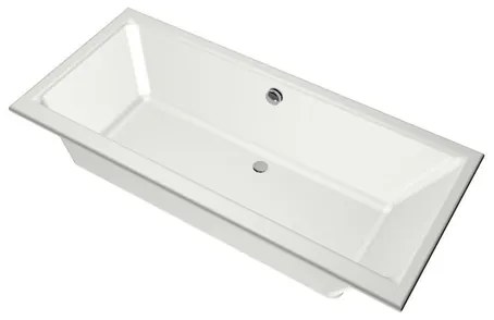 Xenz Kristal Ligbad - 180x80x48 - afvoer Midden - acryl - wit mat 6986-03