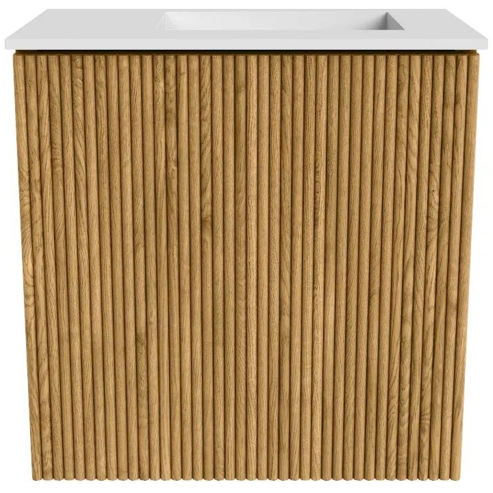 Mondiaz Joya 40cm toiletmeubel oak met wastafel faye rechts zonder kraangat talc