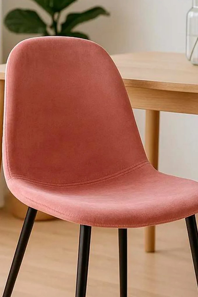 Teok Stoel Zwart Fluweel