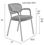 House of Rebels Eetkamerstoel - Roos - Goud/Lichtgroen - House of Rebels