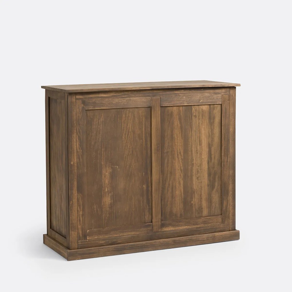 Bar met 2 lades, massief grenen en MDF, Lunja