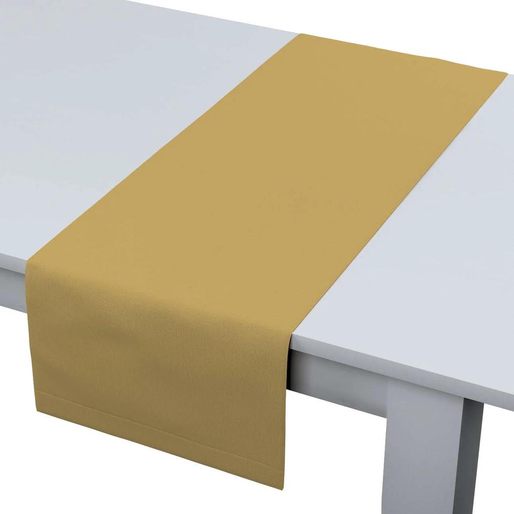 Dekoria Rechthoekige tafelloper collectie Cotton Panama geel mat 40 × 130 cm