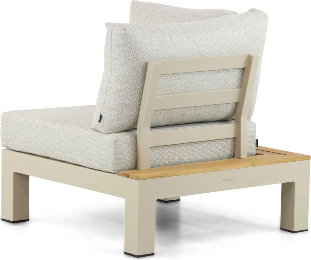 Loungeset 5 personen Aluminium/Teak Taupe Lifestyle Garden Furniture Vittoria