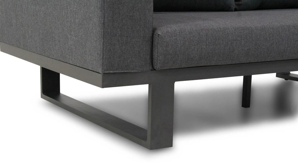 Hoek loungeset 5 personen Aluminium/Outdoor textiel/Aluminium/teak Grijs  Lifestyle Garden Furniture Club