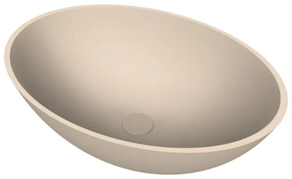 Arcqua Prince waskom - opbouw - ovaal - 49x34cm - mat zand WAS558496
