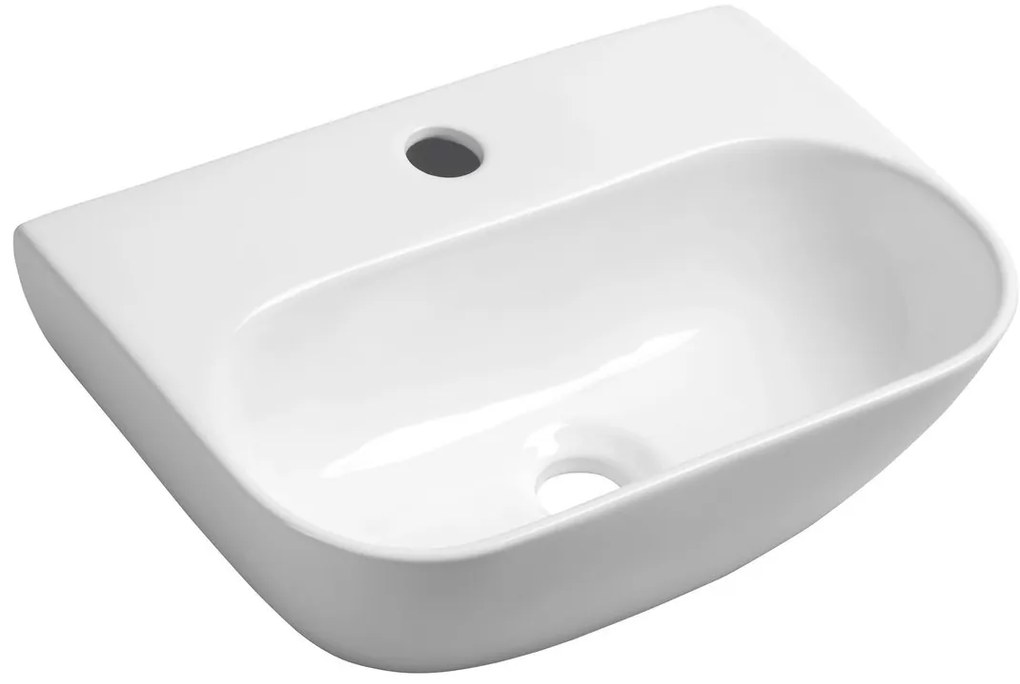 Sapho Nerissa wastafel keramiek 42x29cm wit glans
