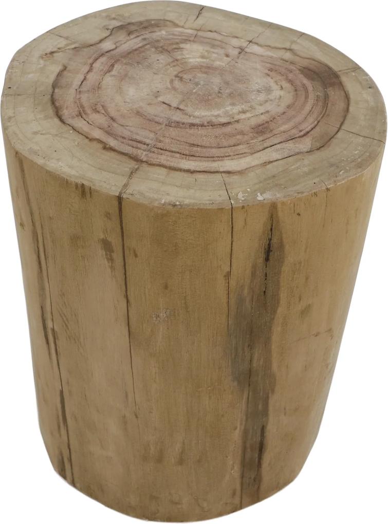HSM Collection | Kruk Branch diameter 30 cm x hoogte 40 cm naturel krukken teakhout poefs & krukken meubels | NADUVI outlet