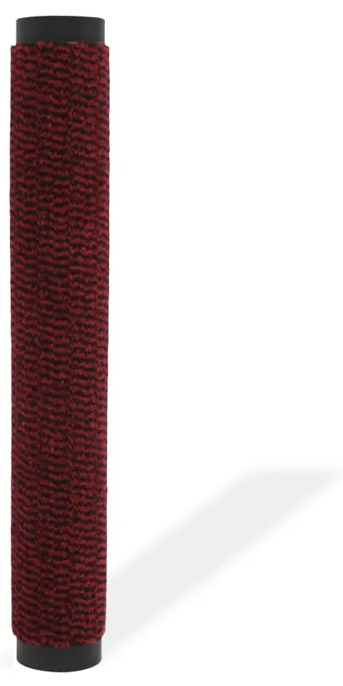vidaXL Droogloopmat rechthoekig getuft 90x150 cm rood