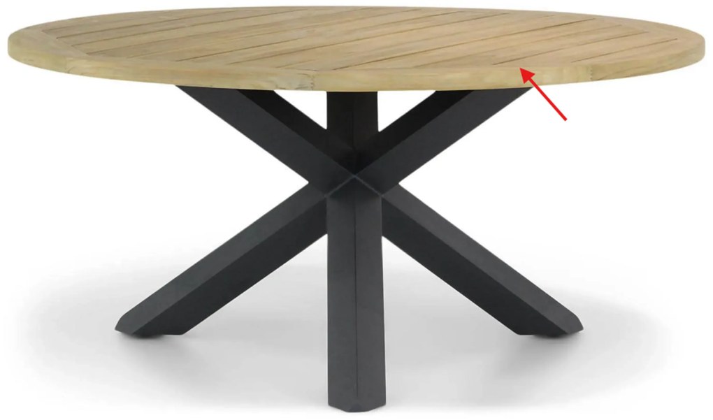 Tuinset Ronde Tuintafel 6 personen 160 cm Aluminium/rope Grijs  Coco Puerto/Rockville