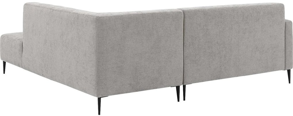 Goossens Zitmeubel Key West grijs, stof, 2-zits, modern design met ligelement rechts