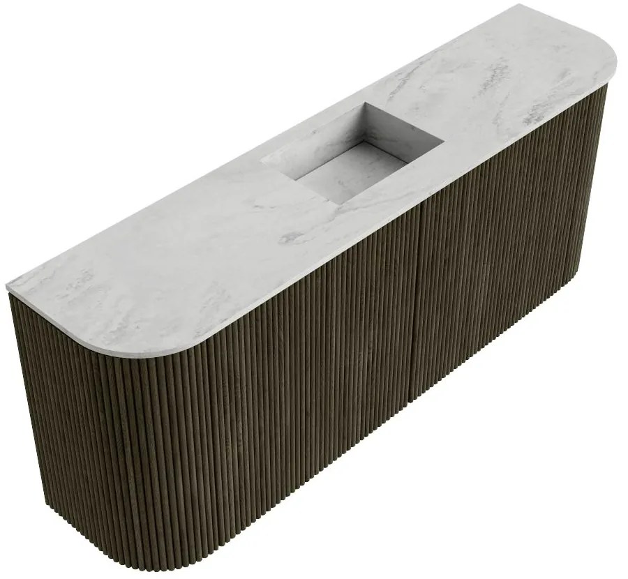 Mondiaz Joya DLux 105cm toiletmeubel ronding links/rechts shadow met wastafel faye midden zonder kraangat opalo