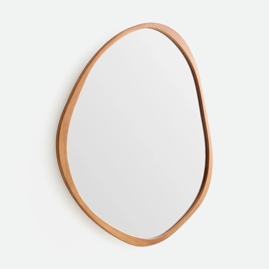 Grote wandspiegel, organische vorm, diameter 100 x hoogte 120 cm, ASTIA