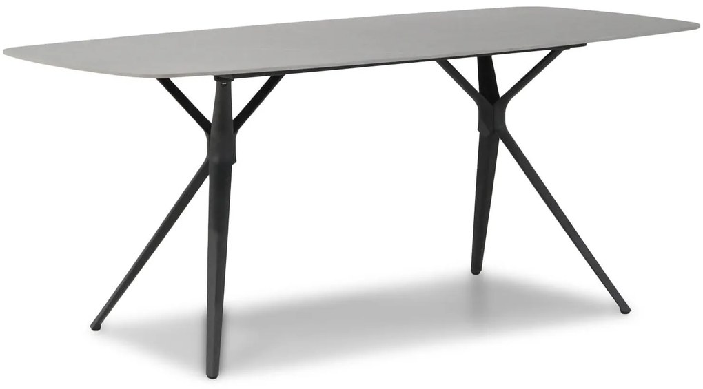 Dining Tuintafel   180 x 90 cm Aluminium Grijs  Valerio