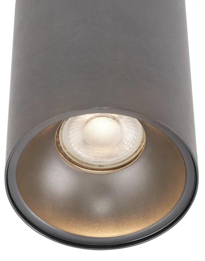 Moderne opbouwSpot / Opbouwspot / Plafondspot gunmetal GU10 50mm - Deep Modern GU10 rond Binnenverlichting Lamp