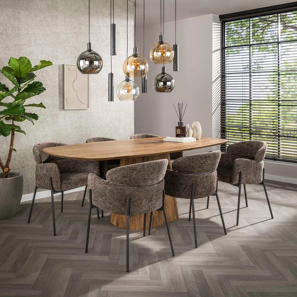 Comfortabele Eetkamerstoel Bruin