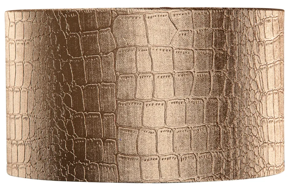Velours lampenkap krokodil dessin met gouden binnenkant 35/35/20 Klassiek / Antiek rond