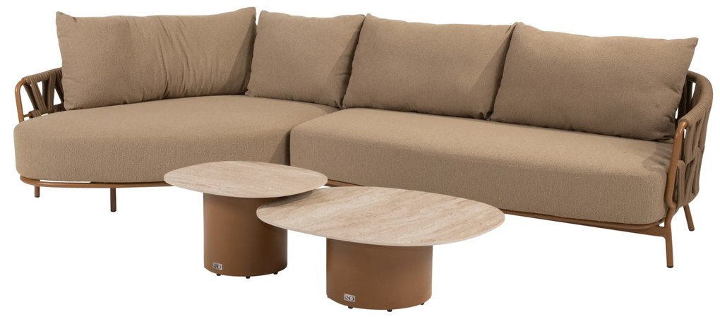 Sofie Biarritz chaise longue loungeset 4 delig keramiek amber 4 Seasons Outdoor