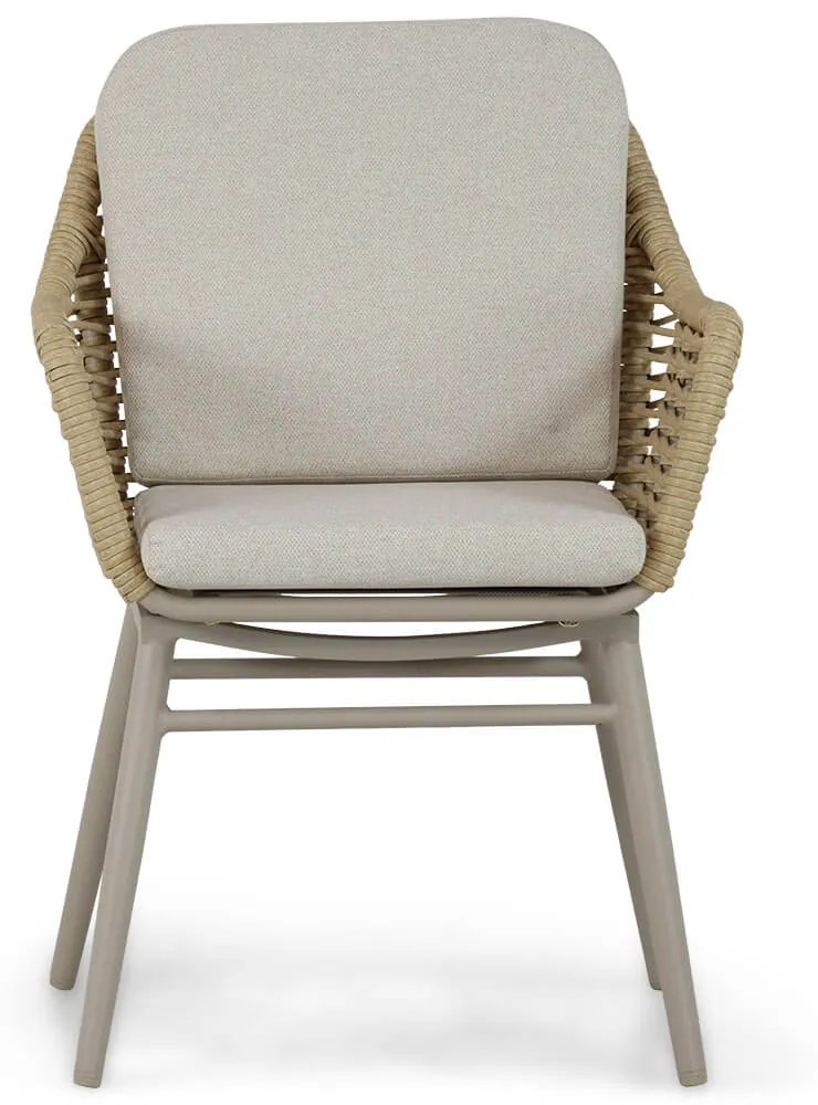 Coco Antoni Dining Tuinstoel Aluminium/rope Taupe