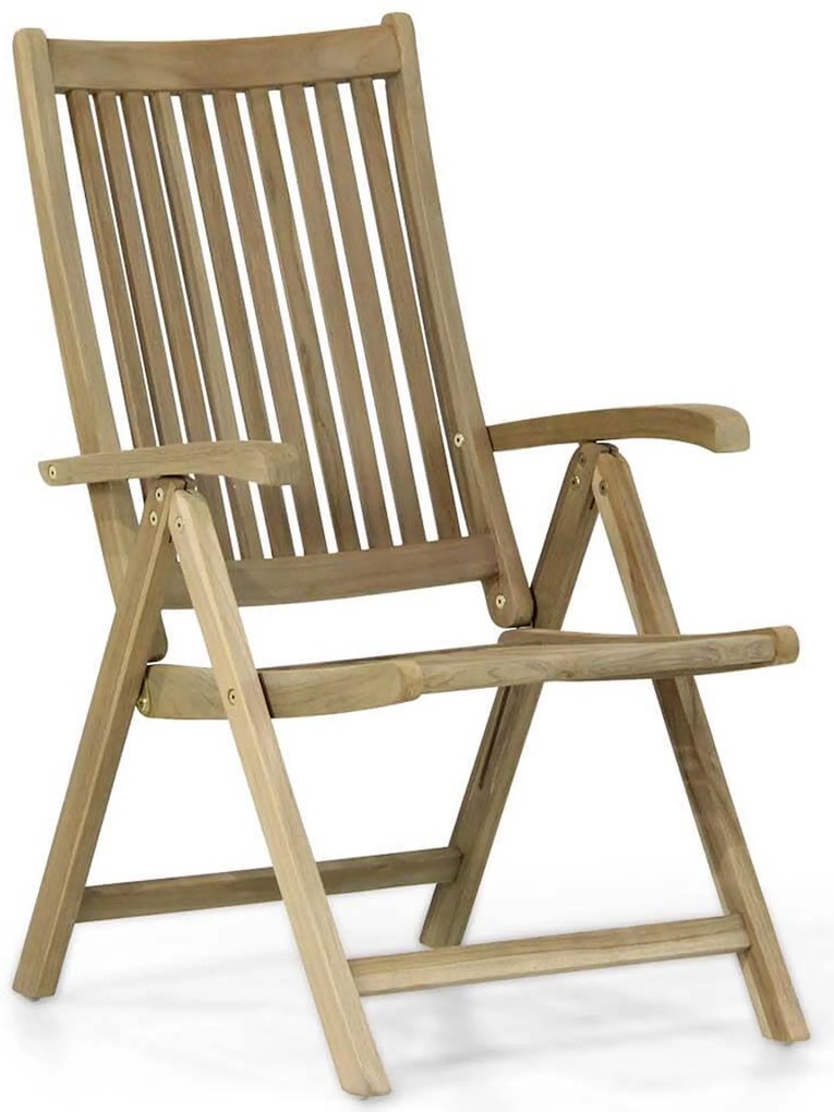 Tuinstoel Teak Old teak greywash Garden Collections Canterbury verstelbare tuinstoel