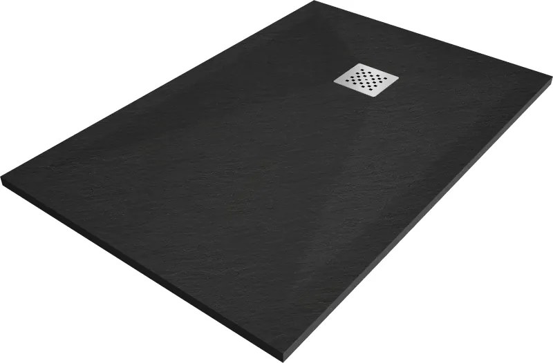 Mexen Stone+ rechthoekige composieten douchebak 100 x 90 cm, zwart - 44709010