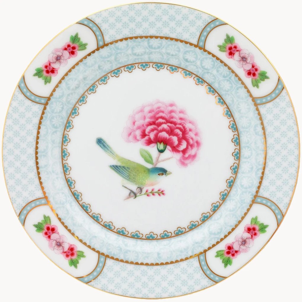 Porseleinen dessertborden Blushing Birds, 6-delig
