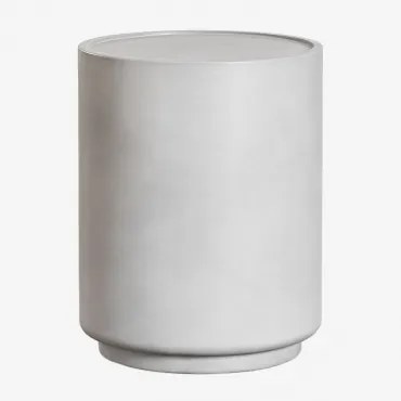 Ronde Bijzettafel Ø35 Cm In Cement Darwys Zand Grijs - Sklum