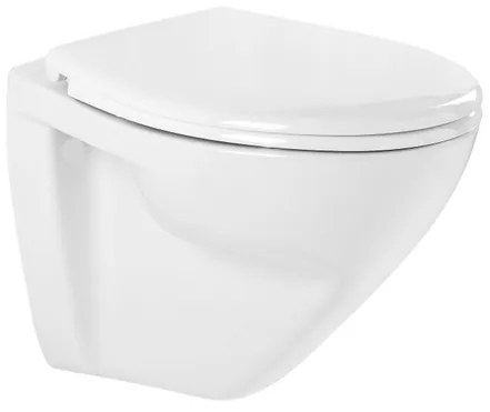 QeramiQ Cetus Confort Wandtoilet - 52x36x43.5cm - spoelrandloos - verhoogd 6cm - softclose en quickrelease zitting - glans wit 110054004