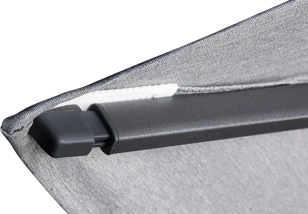 Platinum Challenger zweefparasol T2 3x3m (excl. voet) anthtracie GLOW