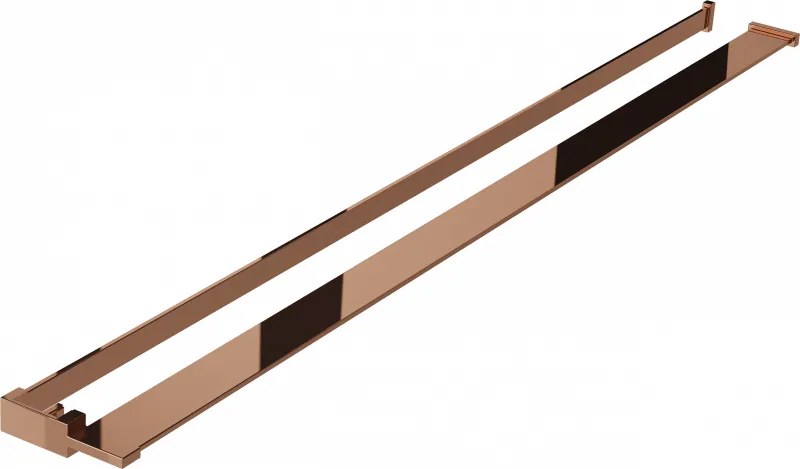 Mexen plank voor douchewand met handdoekreling, roze goud - 800-02-60