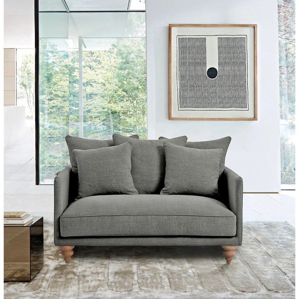 2-zits bank in katoen en linnen, Lazare