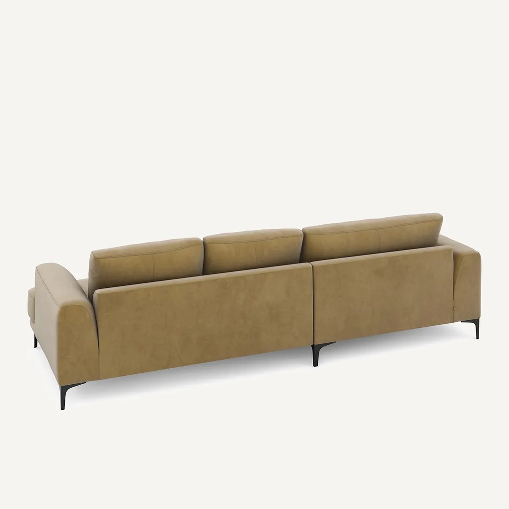 XL hoekbank links in fluweel, MARSILE