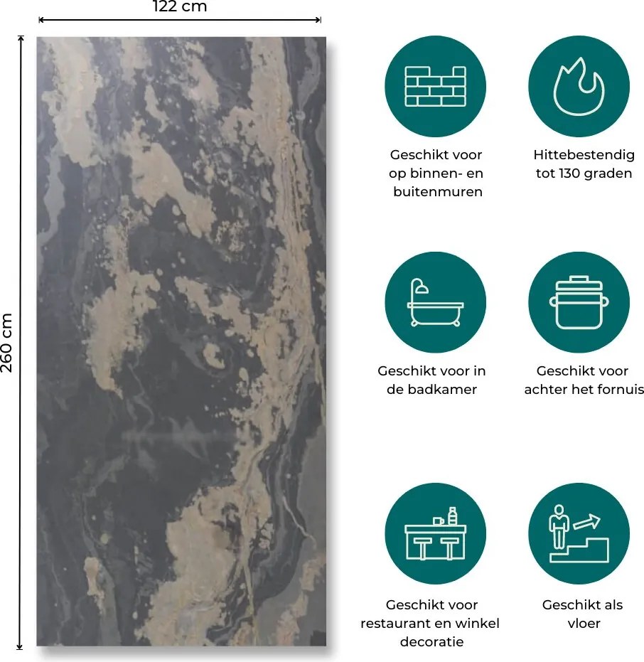 Natuursteen Wandpaneel Autumn 260x122x0,2cm | Paneli Natuursteen Wandpanelen