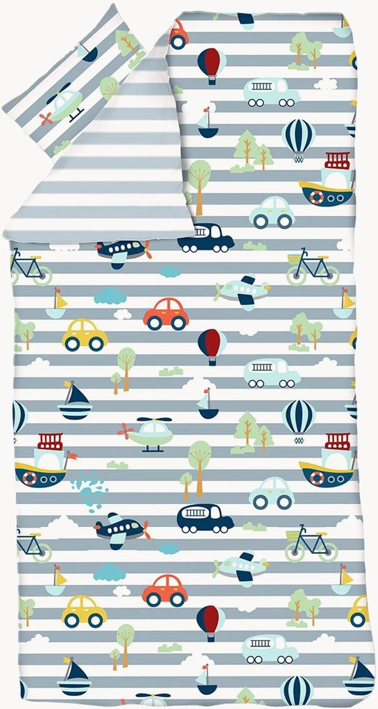 Kinderbeddengoedset Transportation van katoensatijn