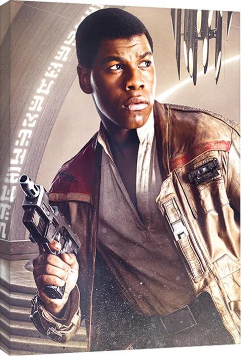 Print op canvas Star Wars: The Last Jedi - Finn Blaster, (60 x 80 cm)