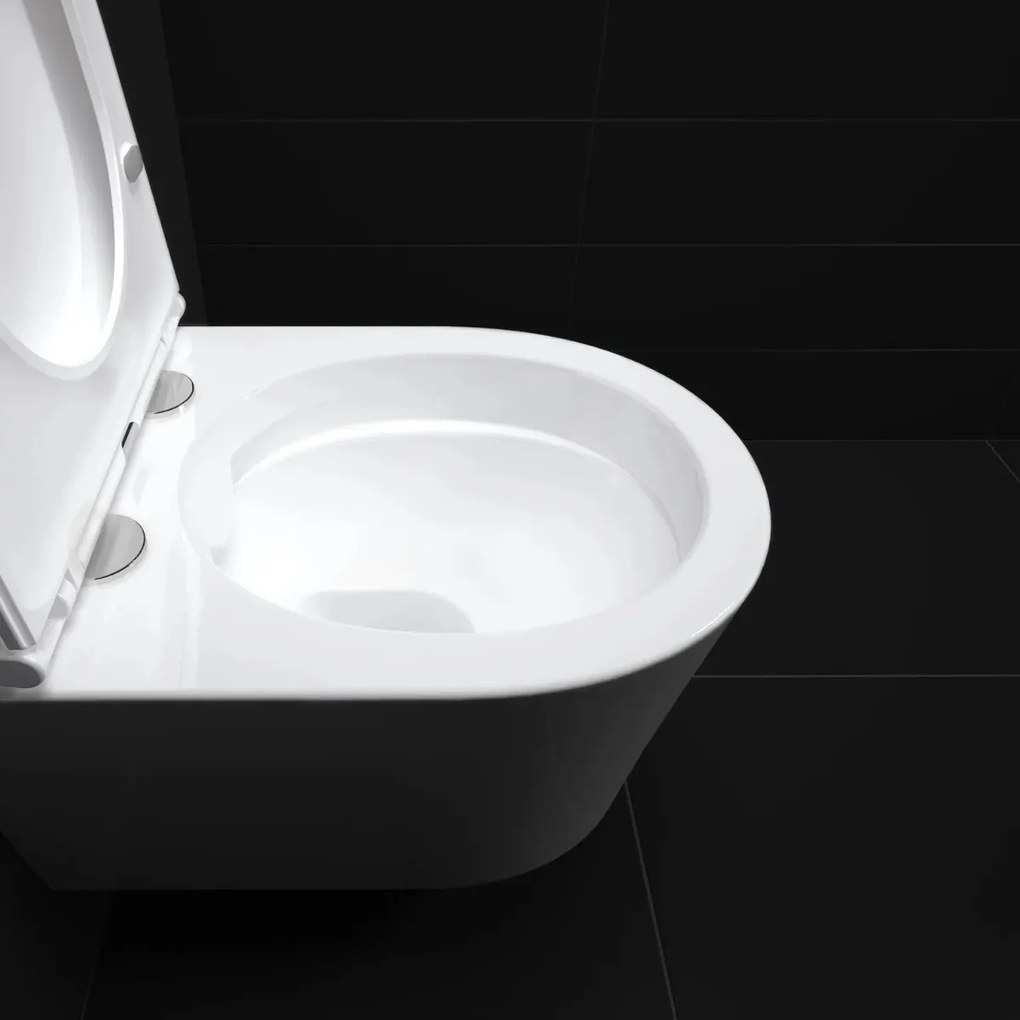 Clou InBe randloos toilet keramiek met softclose zitting wit glans