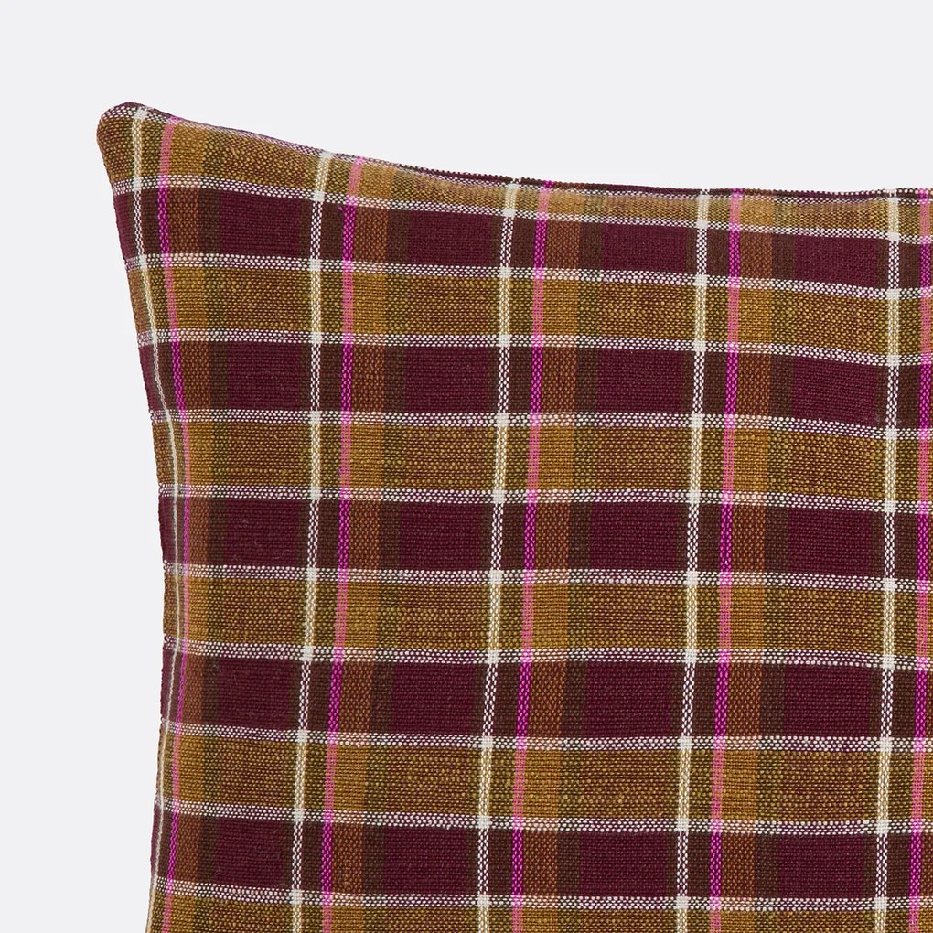 Rechthoekige katoenen kussenhoes, ruitjesprint, OSWALD