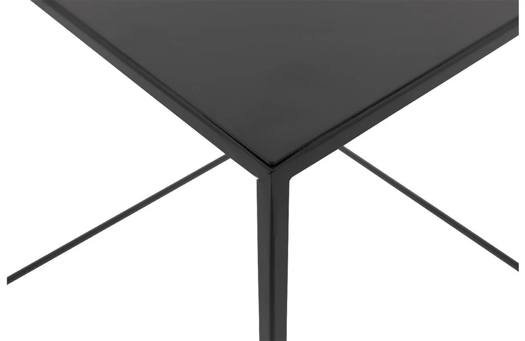 Goossens Bijzettafel Filas, metaal zwart, elegant chic, 40 x 40 x 40 cm