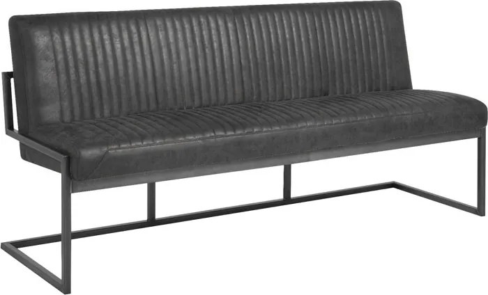 Eetkamerbank Van Antraciet Kunstleer 135 Cm