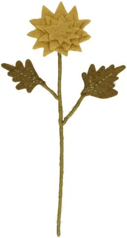 Bloem dahlia, vilt, geel, 35 cm