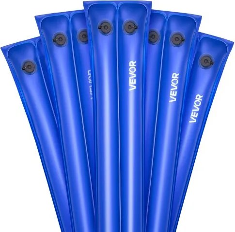 VEVOR Zwembadgewichtzak, 5 verpakkingen van 300 cm, 0,4 mm dikke PVC-zakken met gewichten met lekvrije schroefdop, waterzakken voor het vastzetten van zwembadafdekkingen in de winter, blauw