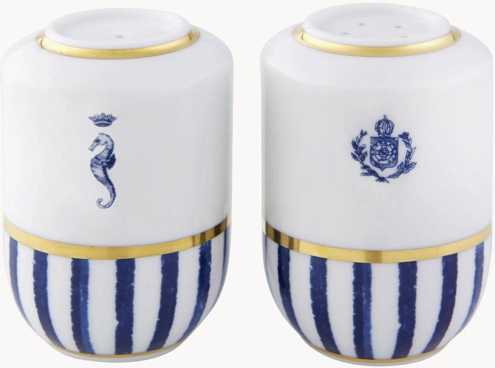 Porseleinen zout- & peperstrooier Transatlântica