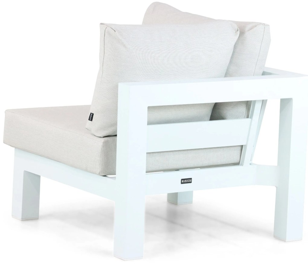 Hoek loungeset 5 personen Aluminium Wit Lifestyle Garden Furniture Luca