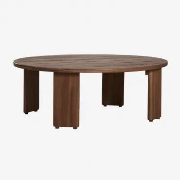 Ovalen Tuintafel 100x80 Cm Van Acaciahout Uleno Donker Acaciabruin - Sklum