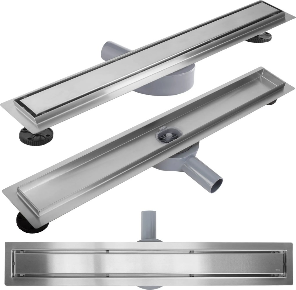 Lineaire afvoer REA NEOX PRO Nickiel Brush 80