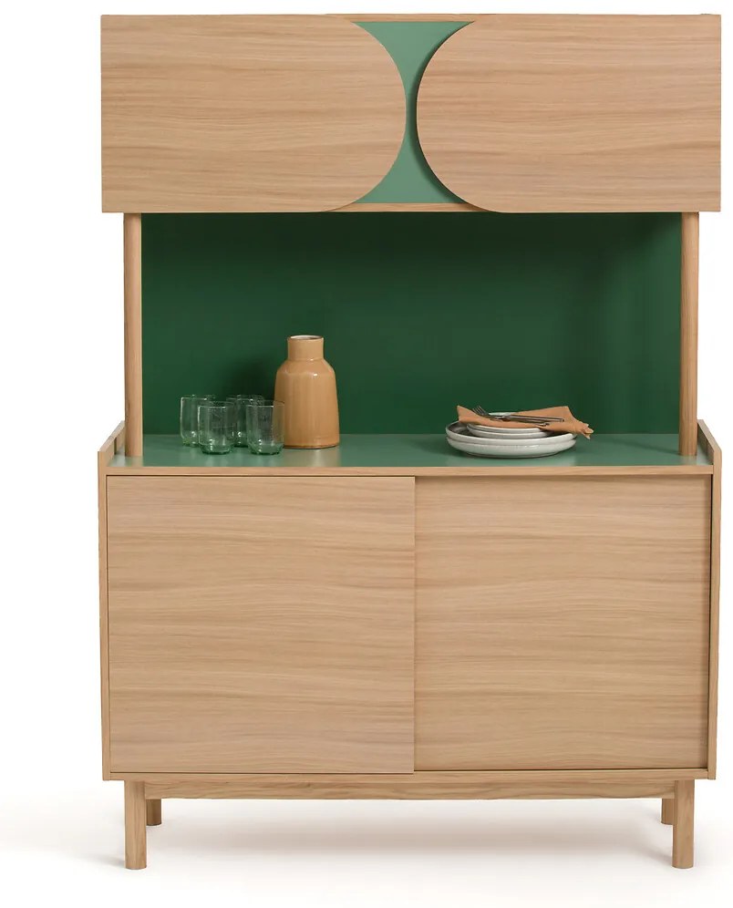 Buffetkast in eikenfineer en Formica, Quillan