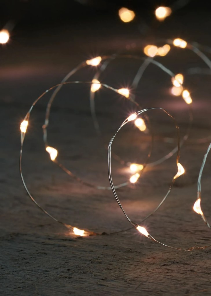 Feestverlichting slinger met 20 warmwitte LED-lampen 10meter