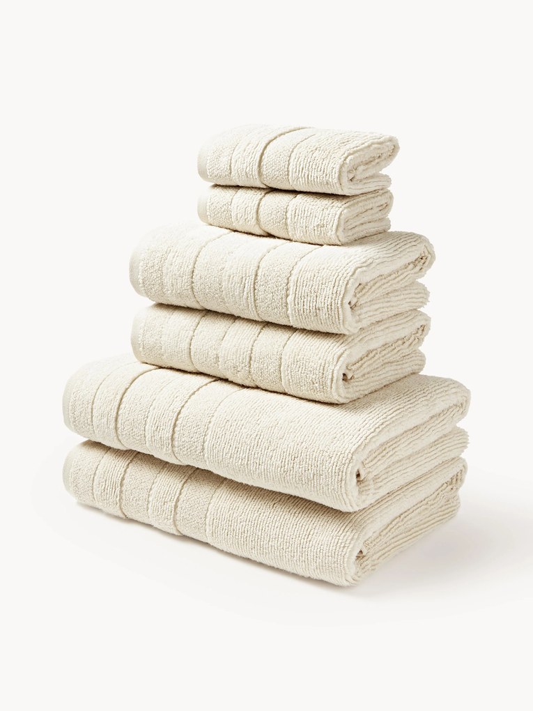 Handdoekenset Luxe met gestreepte rand, in verschillende groottes