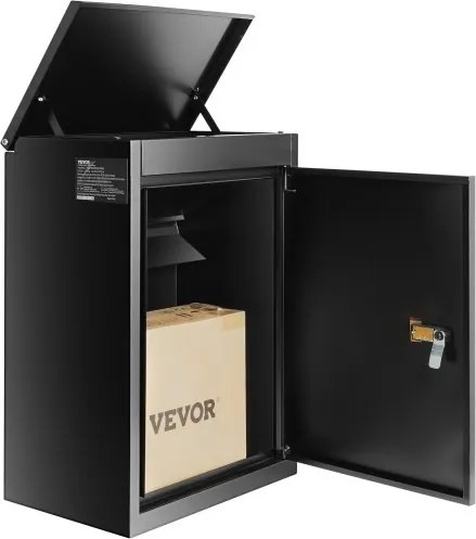 VEVOR pakketbrievenbus 39 x 27 x 52,2 cm pakketbus 0,8 mm gegalvaniseerd stalen pakketbus met cijferslot brievenbus pakketvak draagvermogen 15-20 kg staande brievenbus 34,6 x 19,8 x 50 cm bezorggleuf