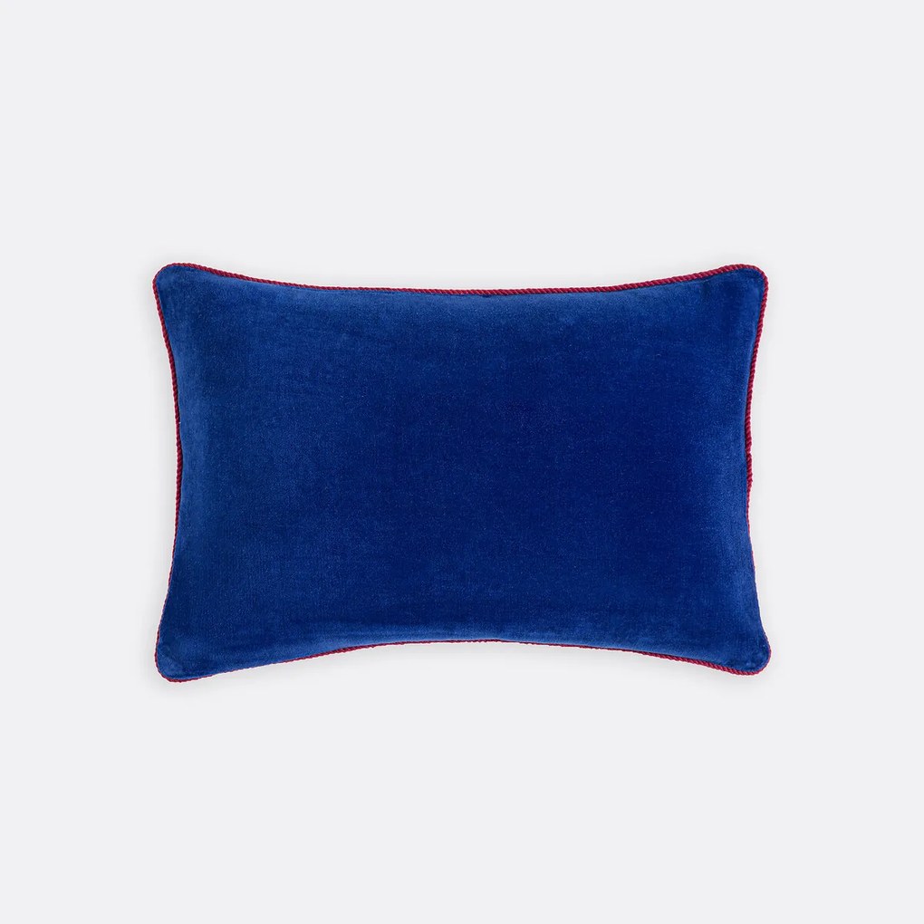 Tweekleurige rechthoekige kussenhoes 60x40 cm, fluweel, GUSALI